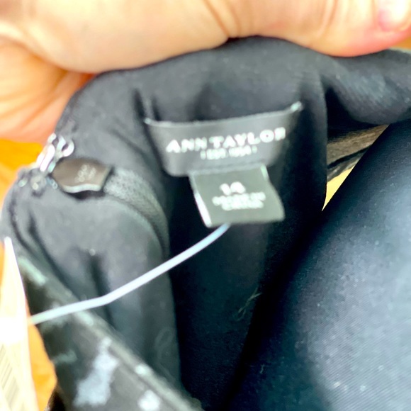 BNWT Ann Taylor Black Dress with a black pattern in Size 14 - Picture 6 of 8